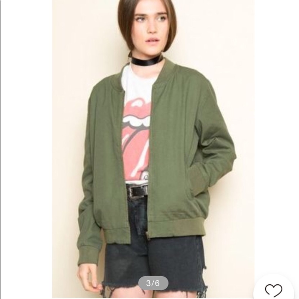 brandy melville army green jacket